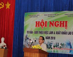 Hội nghị tư vấn, giới thiệu việc làm tại huyện Kon Plông.